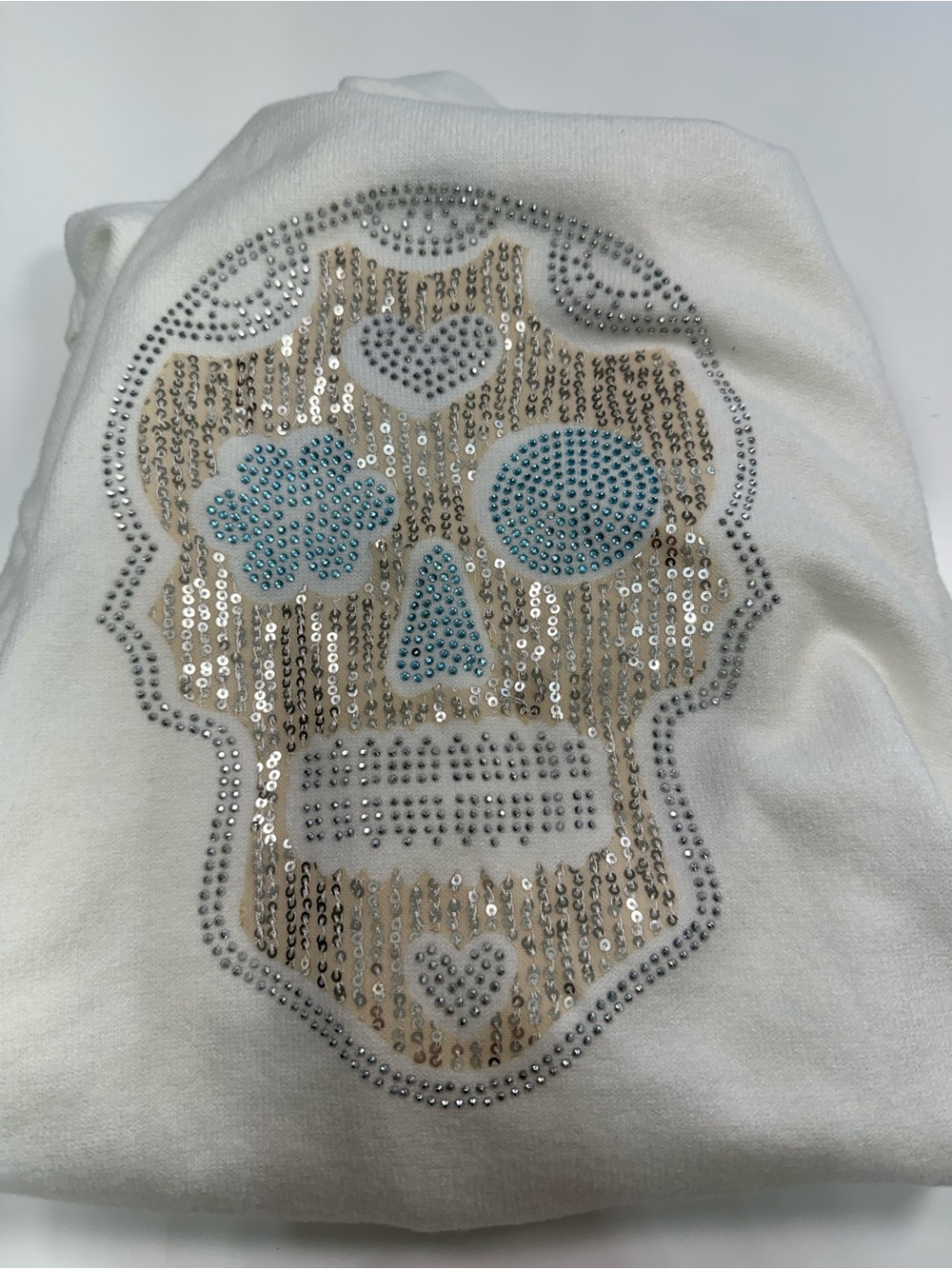 Venti6 Sequin Skull Motif Cardigan - Picture 9 of 9